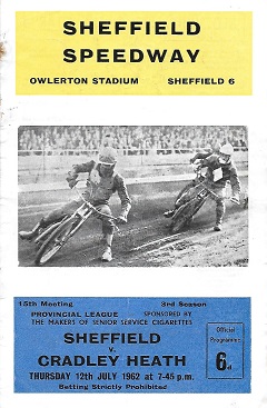 Sheffield v Cradley Heath, 12th July 1962