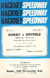 Hackney v Sheffield, 19th May 1972