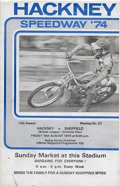Hackney v Sheffield, 16th August 1974