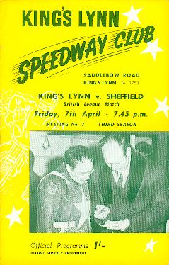 King's Lynn v Sheffield, Fri 7th April 1967