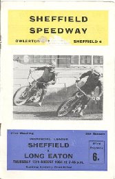Sheffield v Long Eaton, 13th August 1964