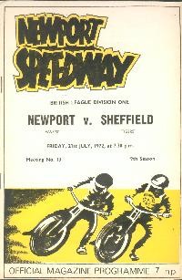 Newport v Sheffield, 21st July 1972