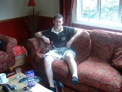 Paul relaxing at home